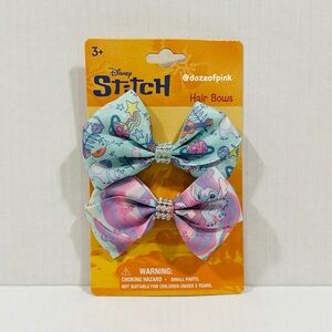 Disney Stitch 2-Pk Hair Clip Bows